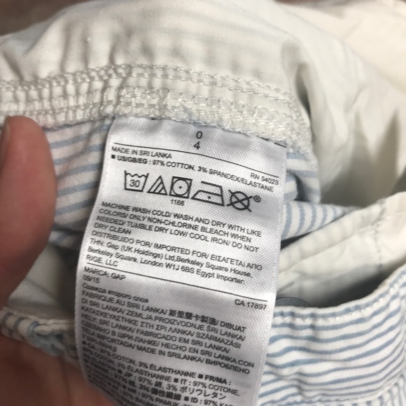 GAP girlfriend khaki pants bleached railroad - Picture 9 of 10